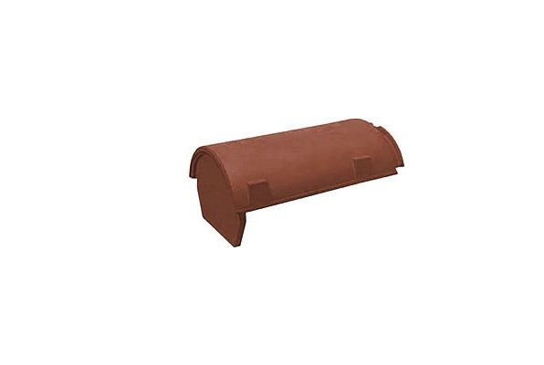 фото Koramic Tradi 12 (Tradi Nova) начальная коньковая черепица №3 copper brown ангоб